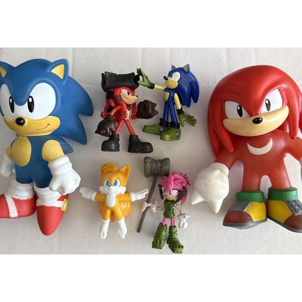 Sonic the Hedgehog Figures Lot Prime Thorn Rose Tails Nine Knuckles Toy Pack